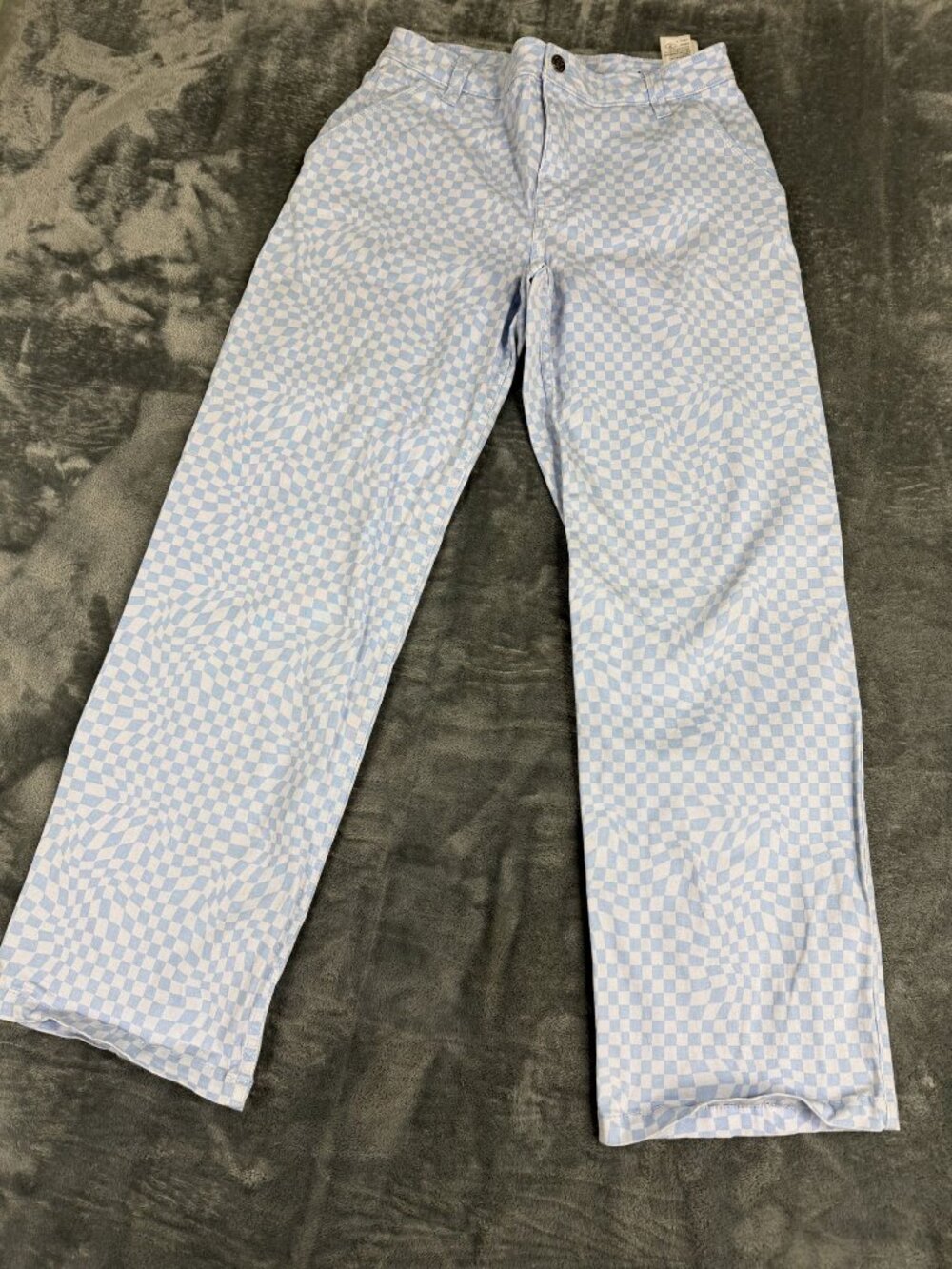 Hollister High-Rise Womens Blue & White Checkered W28 7R